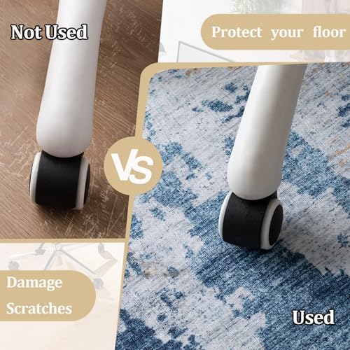Office Chair Mat for Hardwood Floor, 60"x45" Easy Glide Computer Chair Mat Protector for Rolling Chair Under Desk Rug Nonslip Backing, Machine Wash - Image 3