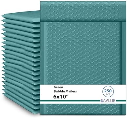 Green Bubble Mailers 18x23, Poly Padded Envelopes #9, 50 Pack Bulk by BAYLUE