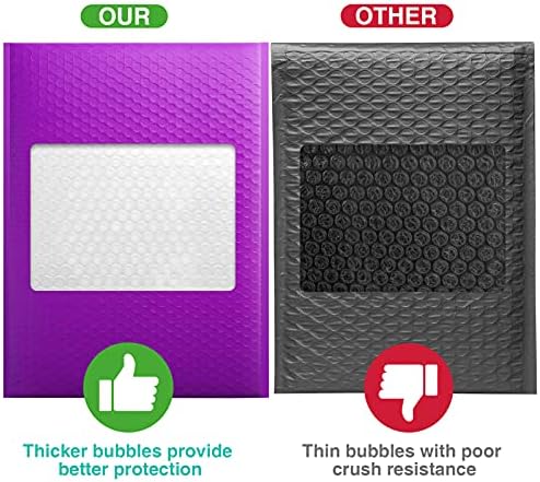 Metronic Bubble Mailers 10.5X16 Inch 500 Pack Purple Thick Padded Envelopes - Image 5