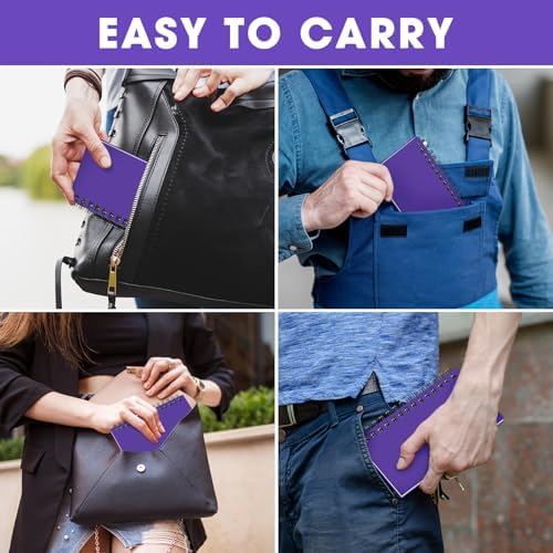Jutom 18 Pcs Small Spiral Notebook Memo Pad 3x5, Dark Purple - Image 4