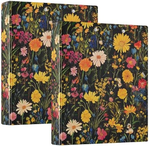 3 Ring Binder 1.5 Inch Clipboards Binders with Interior Pockets Round Ring Binder for Office Supplies and School by KICPOAY