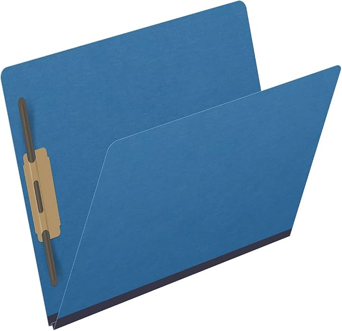 25 Pt. Pressboard Classification Folders, Full Cut End Tab, Letter Size, No Dividers, Royal Blue (Box of 25) - Image 2