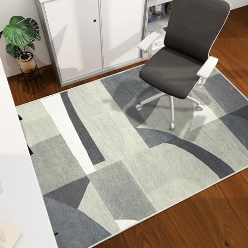 Office Chair Mat for Hardwood Floor, 60"x45" Easy Glide Computer Desk Mat Protector for Rolling Chair Under Desk Rug Nonslip Backing, Machine Wash, (Modern) by CHAKME