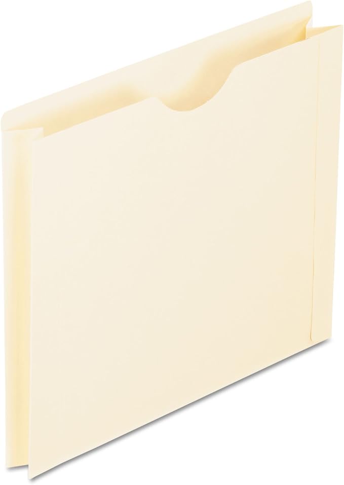 Pendaflex File Jackets, Letter Size, Manila, 2" Expansion, Reinforced Straight-Cut Tabs with Thumb Cut, 50 per Box (22200EE), Beige by TOPSProducts