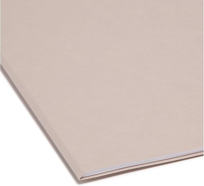 Smead File Folder, Reinforced 1/3-Cut Tab, Letter Size, Gray, 100 per Box (12334) - Image 5