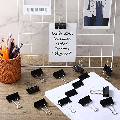 Yexiya 300 Pcs 1.61 Inch Binder Clips Bulk, Paper Clamps,Black - Image 4