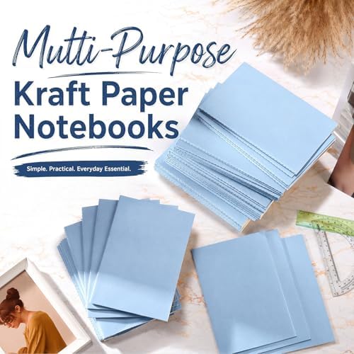 Mimorou 100 Pcs A5 Journals Notebooks Bulk,Light Blue,Unlined - Image 7