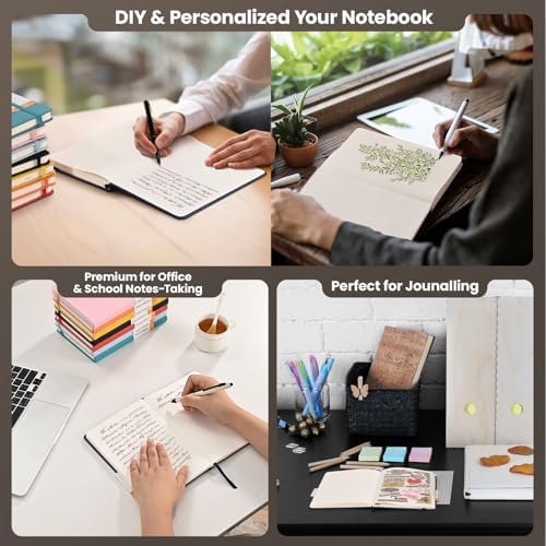 Lined Notebook Journals for Writing 5.5 x 8.2 inches, 160 Pages A5 Size with Expandable Pocket, Hardcover Notebooks for Work, 100GSM Paper (Assorted 8 Colors) - Image 6