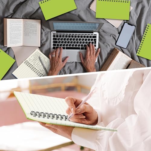 Jutom 18 Pcs Small Spiral Notebook Memo Pad 3x5, Light Green - Image 6