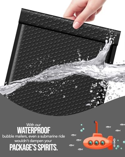GSSUSA Large Bubble Mailers 10.5x16 Inch 500 Pack Black Padded Envelopes - Image 5