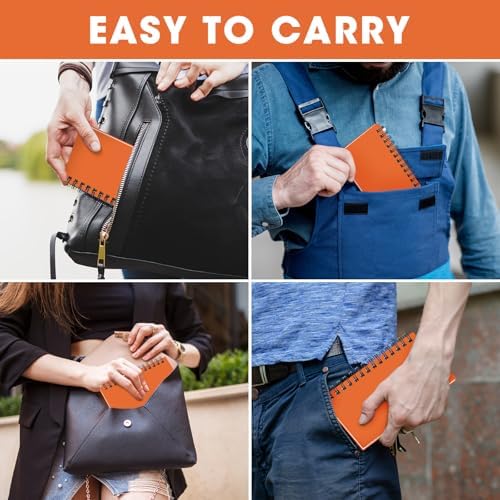 Jutom 18 Pcs Small Spiral Notebook Memo Pad 3x5, Orange - Image 5