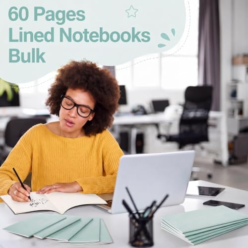 Mimorou 100 Pcs A5 Journals Notebooks Bulk,Sage Green,Lined - Image 5