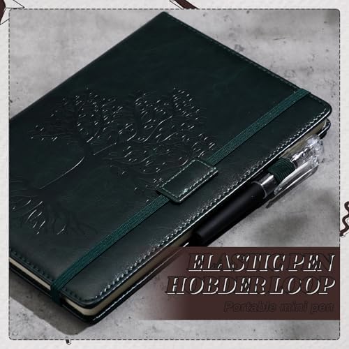 Estune 10 Pack Lined Journal Notebook A5 Tree of Life Hardcover Leather Journal with 10 Pen, College Ruled Notebook for Travel, Business, Work, Office, School Note Taking Diary(Retro Dark Color) - Image 5