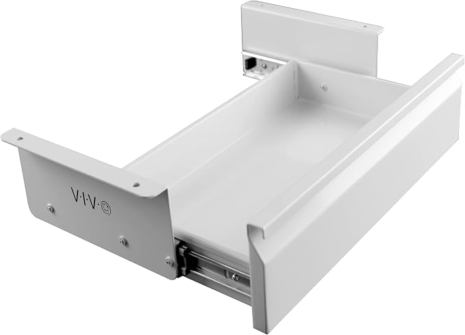 VIVO White 16 x 9 inch Under Desk Slide Out Drawer, DESK-AC03A-W | No Shell, Sturdy Steel Design, Under Desk Storage, Workstation Organizer for Home Office, Holds 11 lbs by Unknown