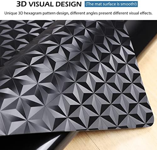 SALLOUS Chair Mat for Hard Floors, 47"x36" Office Chair Mat for Hardwood Floor, Multi-Purpose Hard Floor Protector Computer Desk Mat for Home Office, Non-Slip Vinyl Floor Mat for Gaming Chairs (Black) - Image 3