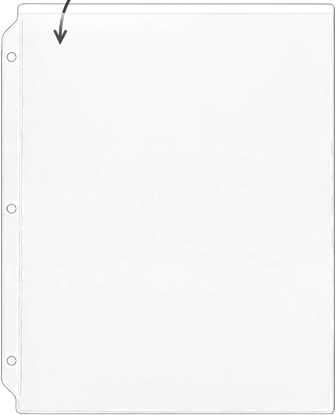 StoreSMART - 8 1/2" x 11" Vinyl Plastic Sheet Protectors 20-Pack - Top Loading - VH876-20 by StoreSMART