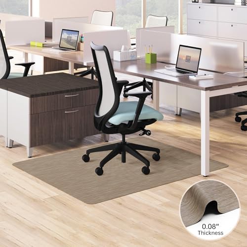 Office Chair Mat, 46" x 72" Computer Chair Mat for Hardwood Floor, Non-Curve Anti Slip Hard Floor Protector for Rolling Chair, PVC Mat Desk Rug for Home Office - Image 7