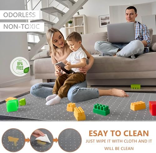 Office Chair Mat, 30" x 48" Clear Carpet Chair Mats for Low Pile Carpeted Floors Home Office, Studded Floor Mat for Office Chair on Carpet - Image 5