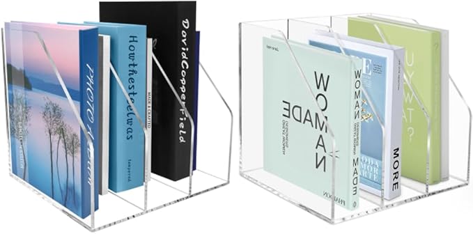 Acrylic Paper Tray Stackable Letter Organizers, Clear Paper Tray Desk Organizer, 3-Tier, Desk A4 File Holder for Office Document Desktop File Tray-2pack by WYFHLPMMA