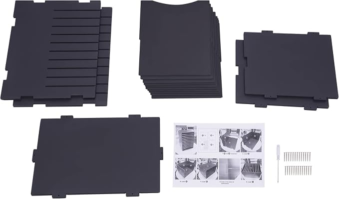 Desktop Organizer, Vertical Desktop Sorter, Literature Organizer Sorter | Paper Organizer Storage File Sorter Mail Center Magazine Holder, Classroom Mailbox Paper Storage (11 Compartment-Black) - Image 6