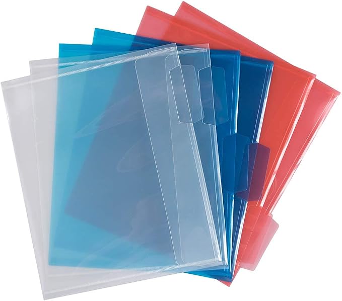 JAM PAPER Plastic File Folders - Letter Size - 9 x 11 1/2 - Assorted Colors - 6/Pack - Image 2