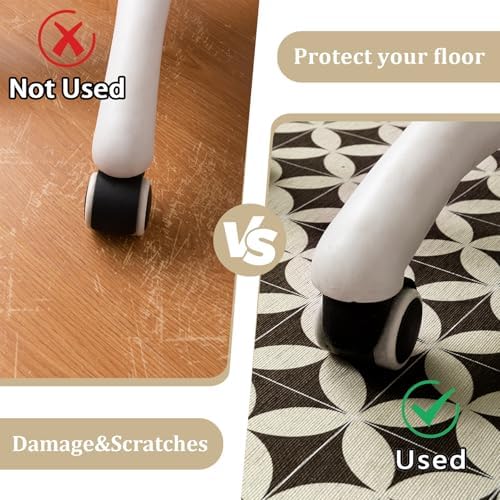 Office Chair Mat for Hardwood Floor, 48"x36" Easy Glide Computer Desk Mat Protector for Rolling Chair Under Desk Rug Nonslip Backing, Machine Wash (Modern) - Image 4