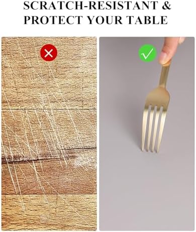 Light Gray Plastic Table Cover Protector, 36" x 60" PVC Desk Pad Mat - Image 3