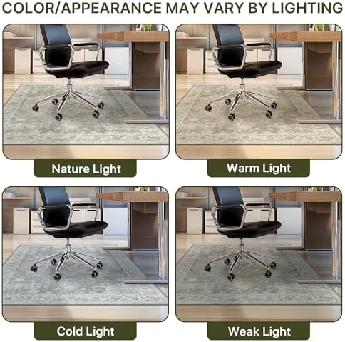 36"x48" Office Chair Mat for Hardwood Floor, Non-Slip Washable Trench - Image 6