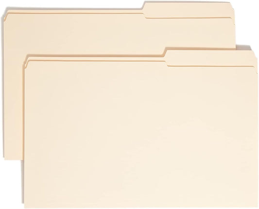 Smead File Folder, Reinforced 2/5-Cut Tab Right Position, Legal Size, Manila, 100 Per Box (15386) by SMEAD