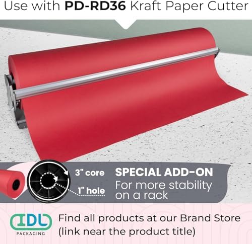 Red Kraft Paper Roll, 36" x 8400" (700 feet) - USA-Made, IDL Packaging - Image 6