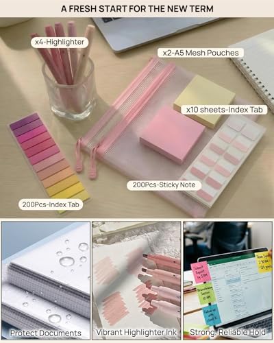 42pcs Cute Pencil Case, Large Capacity Study Pouch Bag with 4-Compartments, Portable Soft Canvas Easy Carry for Library and Office Supplies Kit, Elegant Aesthetic Study for Women (beige) - Image 6