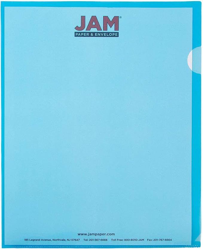 JAM PAPER Plastic Sleeves - Letter Size - 9 x 11 1/2 - Assorted Color Project Pockets - 12 Page Protectors/Pack - Image 8
