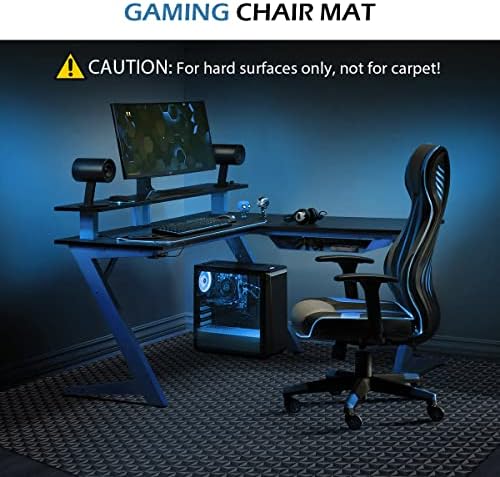 SALLOUS Chair Mat for Hard Floor, 63" x 51" Office Chair Mat for Hardwood Floor, Multi-Purpose Hard Floor Protector Under Desk Mat for Home Office, Non-Slip Vinyl Floor Mat for Gaming Chairs (Black) - Image 6