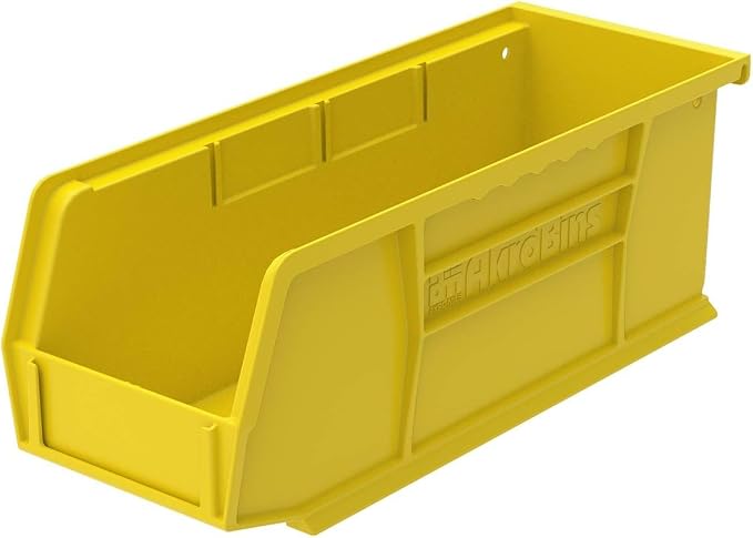 Akro-Mils 30224 AkroBins Plastic Storage Bins, 11"x 4"x 4", Yellow, 12-Pack | Space-Saving Stackable Bins for Garage, Pantry, Craft Organization - Image 11