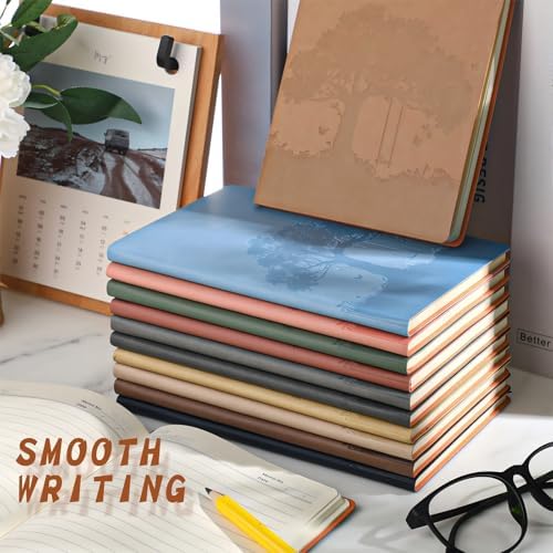 TaoBary A5 PU Leather Journals Bulk Colorful Tree Journal Notebook Soft Leather Cover Lined Ruled Writing Notebook for Back to School Office Group Team Volunteer(Mixed Colors,36 Pcs) - Image 3