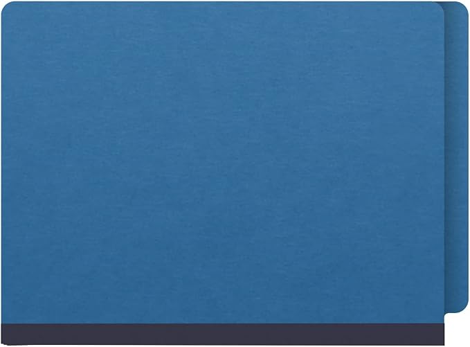 25 Pt. Pressboard Classification Folders, Full Cut End Tab, Letter Size, No Dividers, Royal Blue (Box of 25) - Image 3