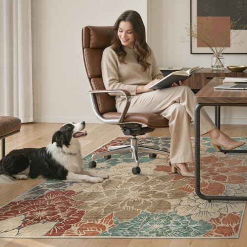 36"x48" Office Chair Mat for Hardwood Floor, Non-Slip Washable Terracotta - Image 7