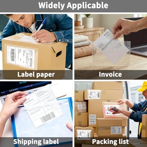 9527 Product 7.5" x 5.5" Clear Adhesive Top Loading Packing List Clear Shipping Pouches, Mailing/Shipping Label Envelopes (1000 Pack) - Image 7