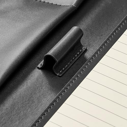 Gallaway Leather Genuine Leather Zippered Portfolio Organizer, Black - Image 4