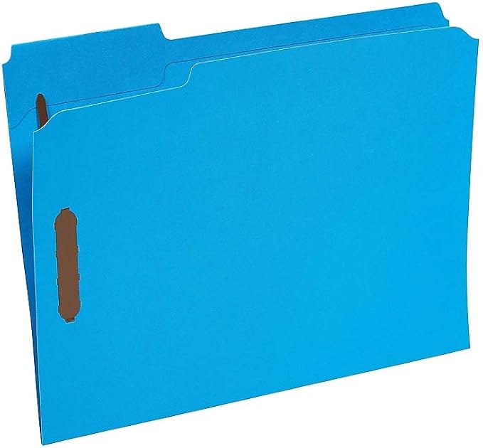 Staples Reinforced Tab Fastener Folder, Letter Size, Assorted Colors, Durable Pressboard Construction, 50/Box - Image 3