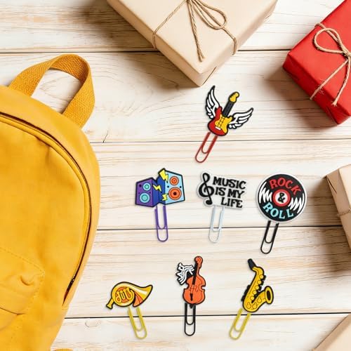 Paper Clips, 22pcs Music PaperClips Medium Colored Binder Clips Assorted Book Mark for Paperwork Office School Decorative - Image 5