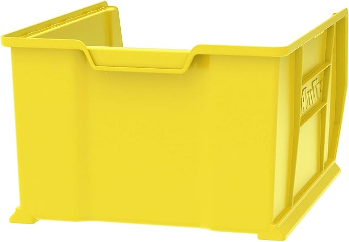 Akro-Mils 30289 Super-Size AkroBins Plastic Storage Bins, Space-Saving Stackable Bins for Garage, Classroom, Warehouse Organization, 24" L x 18" W x 12" H, Yellow, 1-Pack - Image 3