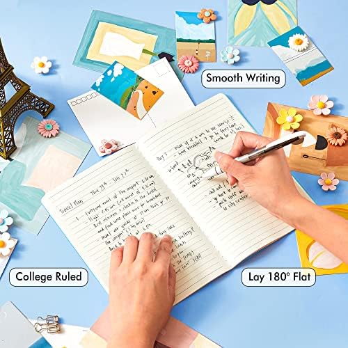 36 Pack Soft Cover Journal Bulk, Feela Lined Blank Travel Journal for Women Men Writing, Notebooks College Ruled for Work, Note Taking Notebook School Business Supplies, 8.2” x 5.5”, A5, Blue - Image 3