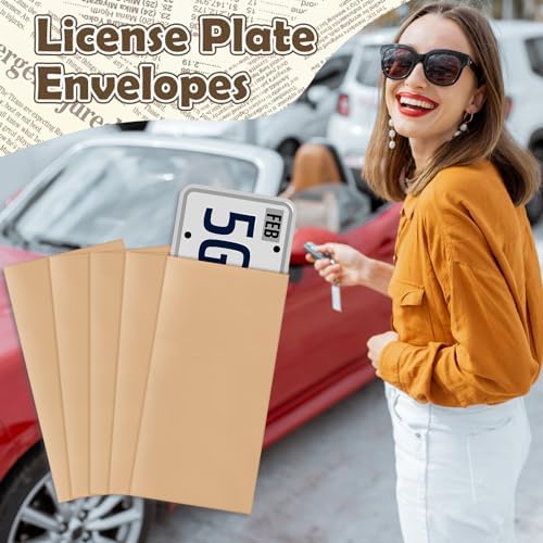Feifeiya 200 Pcs License Plate Envelopes Peel and Stick for Mail, Classic - Image 6
