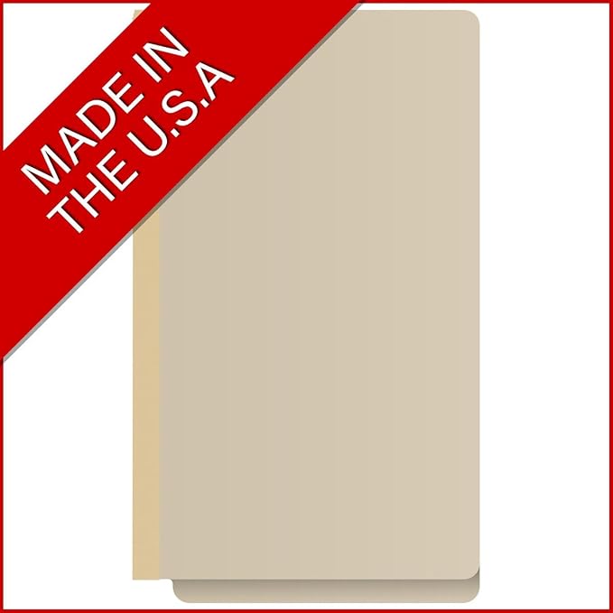 Ecom Folders End Tab File Folders | Legal Size 18 Pt Manila Stock with 2" Expansion | Fasteners Position 1 & 3 for Medical Charts, Legal Documents, Administrative Records & Shelf Filing | Box of 25 - Image 5