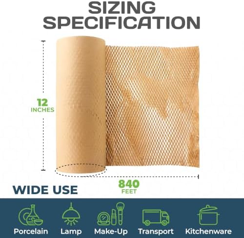HexcelPack HexaFil Mini Honeycomb Packing Paper - Natural, 12" x 840' - Image 2
