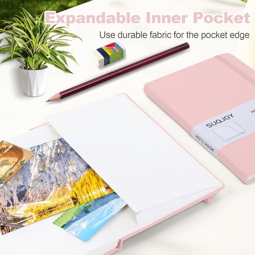 SUQJOY Lined Journal Notebooks 8 Pack, 160 Pages, 5.5x 8.2-Inch Journals for Women Men, Hardcover Notebook with 100 gsm Thick Paper, A5 Size College Ruled Notebook (8 Assorted Colors) - Image 4
