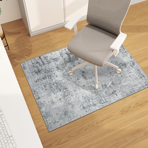 chakme Office Chair Mat for Hardwood Floor, 48"x36" Easy Glide Computer Desk Mat Protector for Rolling Chair Under Desk Rug Nonslip Backing, Machine Wash, (Boho) by CHAKME