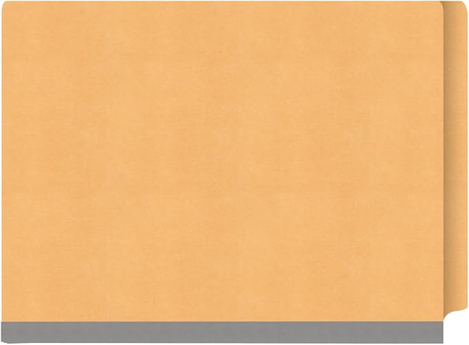 Ecom Folders Heavy Duty Top Tab Classification Folders | Letter Size 18 Pt Stock with 1 Divider | 2/5 Cut Right Position Tab for Medical, Legal and Office Documents | Gold, Box of 10 - Image 3