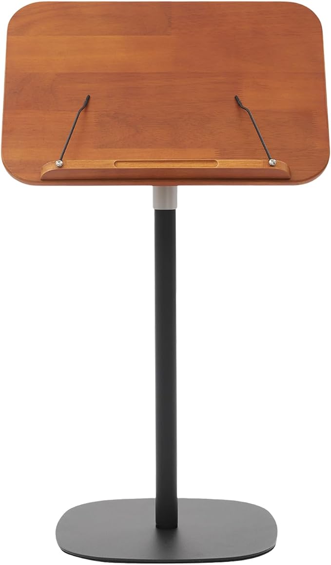 Sheet Music Stand & Desktop Book Stand, Music Book Holder Stand,Wooden Portable Sheet Music Table Stand Height Adjustable from 15.8-39.4in with Book Stand Support - Image 2